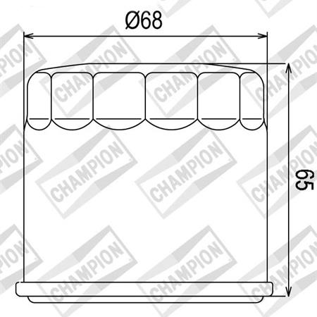 Filtro olio Champion COF038 per maxi moto Suzuki e Aprilia RSV 1000 cc, ricambio 100609515