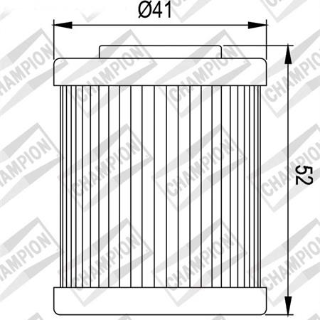 Filtro olio motore Champion codice COF057 per maxi moto KTM, ricambio 100609545