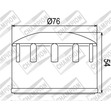 Filtro olio motore Champion codice COF064 per maxi moto BMW serie K1200 e maxi scooter Kymco AK550, ricambio 100609555