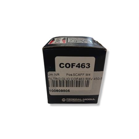 Filtro olio Champion codice COF463 per maxi moto Aprilia RXV 450 e 550 cc e Husqvarna 250, 450, 510, 530 e 630 prodotti dal 2008 in poi, ricambio 100609805