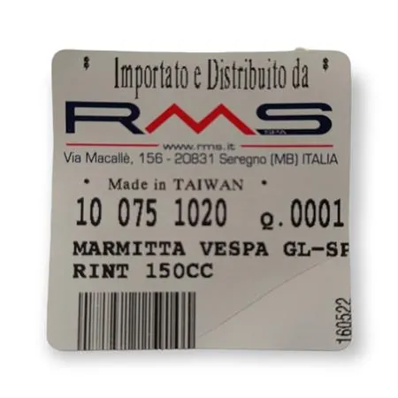 100751020 Marmitta vespa gl-sprint 150cc