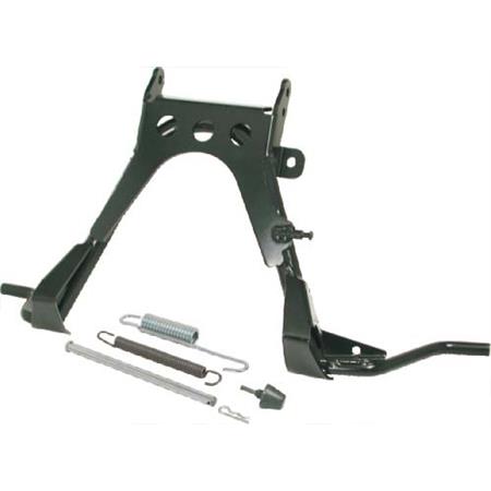 Cavalletto centrale RMS completo di molle-perno e gommino battuta per scooter 50 Aprilia SR 50 di tech iniezione prodotti dal 2000 al 2003 c, ricambio 121610060