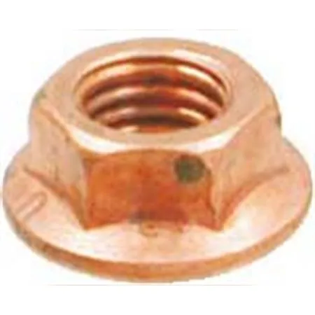 Dado ramato rondellato con filetto M7 x 1 per fissare collettore di scarico maxi scooter Piaggio e Gilera, ricambio 121850250