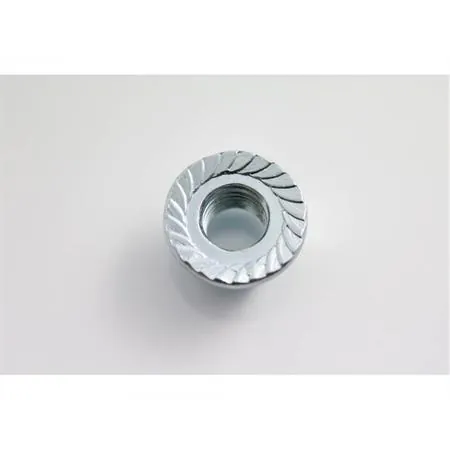 Dado RMS M10 x 1,25 mm rondellato fisso con zigrinatura per chiusura variatore-volano-campana scooter con motore Piaggio 50 cc, ricambio 121850260