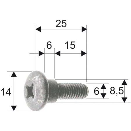 Viti carene Piaggio Gilera (RMS, Kenda, Duro), ricambio 121856100