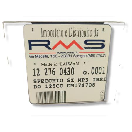Specchio sx mp3 ibrido 125cc, ricambio 122760430