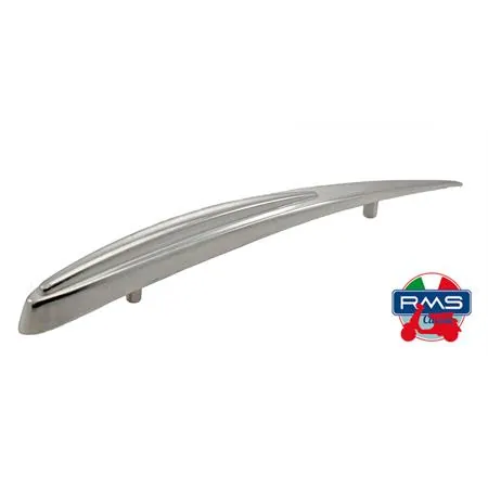Cresta parafafango anteriore RMS in alluminio lucidato completa di fermi per Piaggio Vespa 50 r-125 Primavera-125 ET3