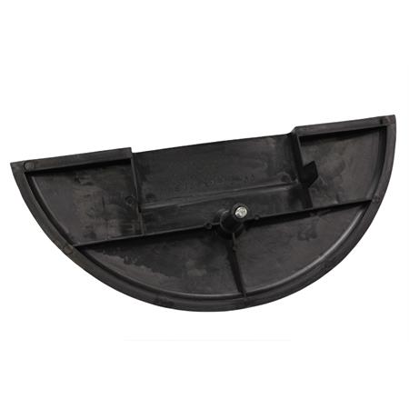 Protezione copri ruota di scorta in plastica di colore nero con predisposizione per veicoli con batteria per Piaggio vespa PX e PE, ricambio 142680180