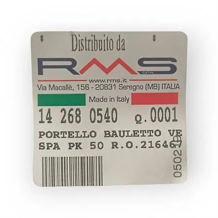 142680540 Sportello bauletto in plastica grezza non verniciato RMS tipo originale per Piaggio Vespa PK 50 S e PK 125 S