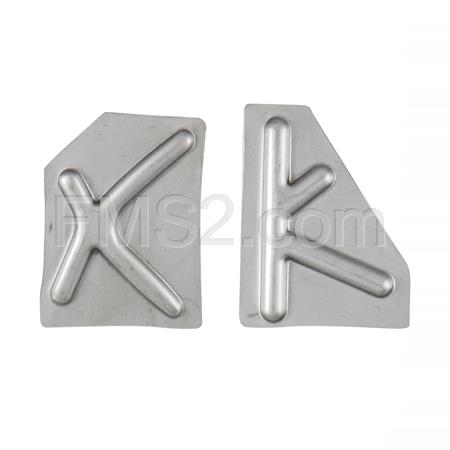 Kit 2 rinforzi pedana RMS con forma a X e K per pedana in lamiera Piaggio Vespa small frame 50 e 125 cc, ricambio 142681000