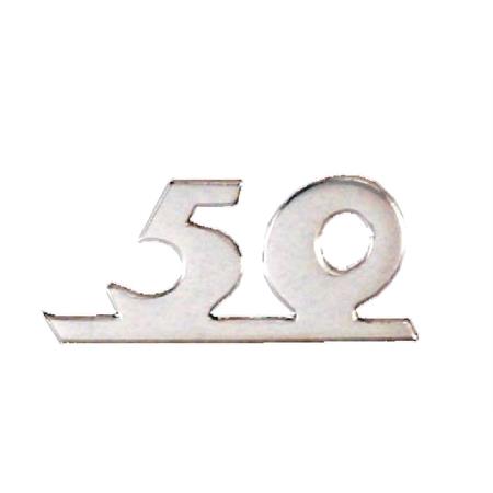 Targhetta 50 in alluminio per Vespa, ricambio 142720220