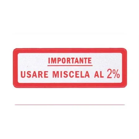 Targhetta adesiva miscela 2% grande di colore rosso, ricambio 142720480