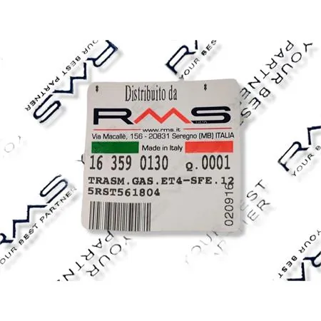 163590130 Trasmissione acceleratore gas completa per maxi scooter Piaggio ET4, Liberty, sfera 125 cc sim.561804 (RMS)