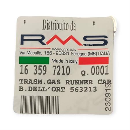 Trasmissione gas acceleratore dallo sdoppiatore al carburatore dell'orto PHVB montati sui maxi scooter Gilera Runner 125 FX e 180 FXR 2 tempi raffreddati a liquido, ricambio 163597210