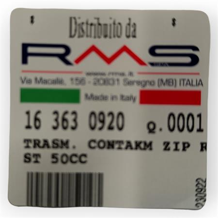 Trasmissione contachilometri completa RMS per scooter 50 Piaggio zip rst rif. Originale Piaggio 581682, ricambio 163630920