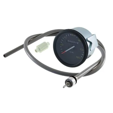 Contachilometri RMS completo di cavo e ingranaggi per Piaggio Vespa PX 125, 150 e 200 1° serie, ricambio 163680093
