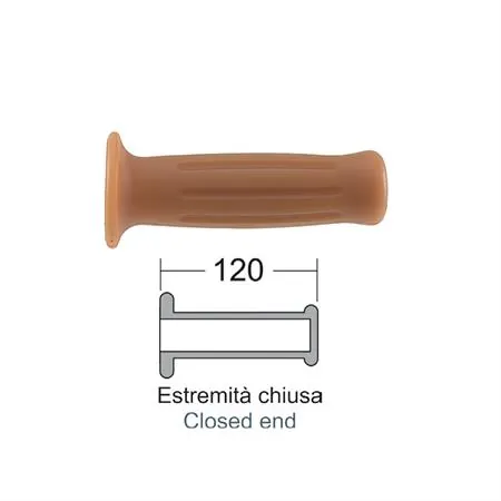 Manopole Domino Tommaselli in gomma di colore para per applicazione ciclomotore e scooter 50 cc, ricambio 184160710