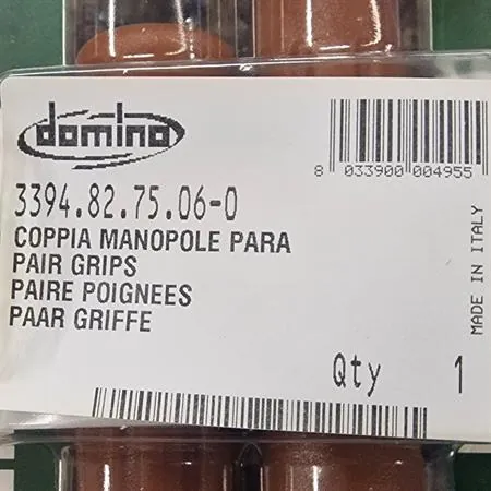 Manopole Domino Tommaselli in gomma di colore para per applicazione ciclomotore e scooter 50 cc, ricambio 184160710