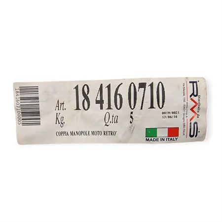 Manopole Domino Tommaselli in gomma di colore para per applicazione ciclomotore e scooter 50 cc, ricambio 184160710