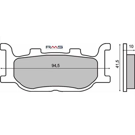 Pastiglie freno RMS (pasticche), sinterizzate per maxi scooter Yamaha T-MAX 500, ricambio 225100412