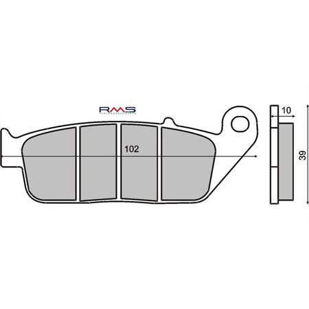 Pastiglie freno RMS (pasticche), sinterizzate per maxi scooter Kymco 250-300-500 anteriori, ricambio 225100892