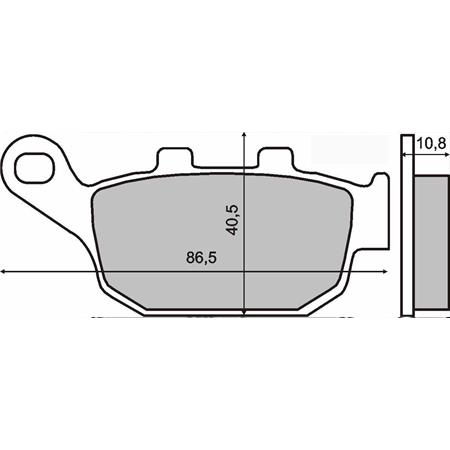 Pastiglie freno RMS (pasticche), Honda Phanteon 125-150, ricambio 225102610