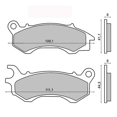 Pastiglie freno anteriori Honda pcx 125 e 150 cc, Kymco Agility euro 3 125 cc (RMS), ricambio 225102780