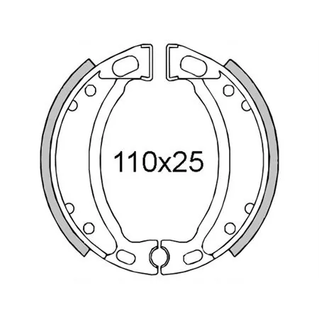 Coppia ganasce MBK Booster 1994, codice 225120061