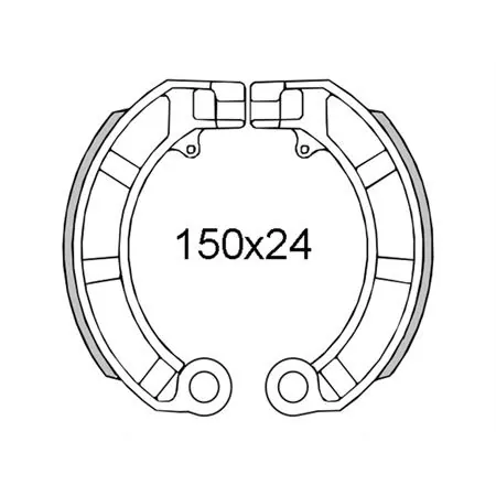 Ganasce freno posteriori Piaggio Vespa Px 125-150-200cc 1998> 414450, codice 225120161