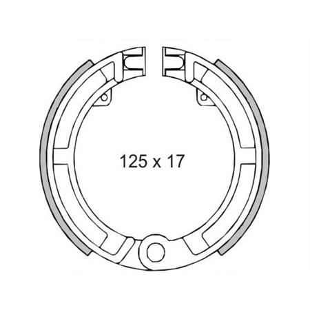 Ganasce freno anteriori Piaggio Vespa 50cc-v.Et3-Primavera 125cc 266506, codice 225120170