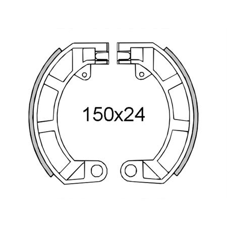 Ganasce freno posteriori Piaggio Vespa 50cc-Vespa Et3-Primavera 125cc, codice 225120181