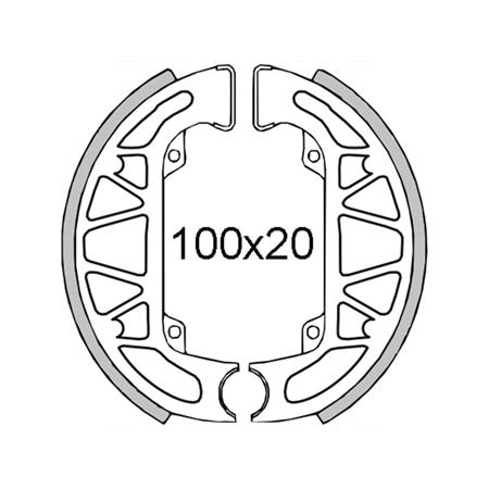 Ganasce freno Piaggio Sfera-Zip-Quartz 50cc, codice 225120301