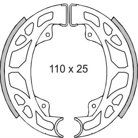 Ganasce freni a tamburo anteriore/posteriore RMS per Skipper-exagon zip l.c., ricambio 225120350