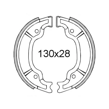 Ganasce freno posteriori Yamaha Majesty/Mbk Skyliner 125cc, codice 225120451
