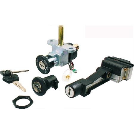 Kit serrature bloccasterzo e sella RMS per scooter Malaguti Phantom F12 50 e 100 cc prodotti fino al 2006, ricambio 246050321