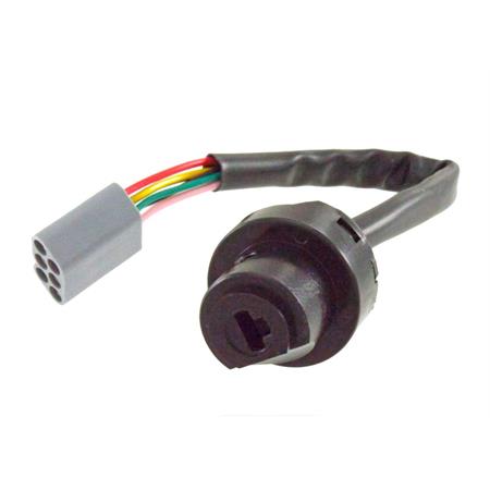 Commutatore elettrico completo di connettore a 6 innesti per blocchetto accensione e  chiave bloccasterzo Piaggio Ape 50 cc , ricambio 246050670