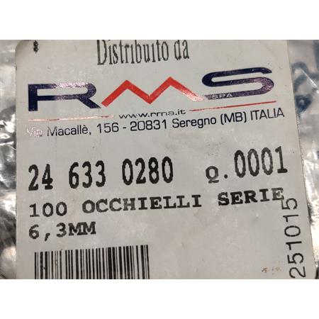 Faston ad occhiello con foro da 6,3mm per cavi di massa o batteria, ricambio 246330280