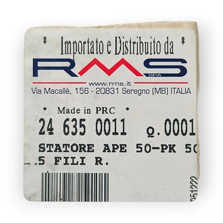Statore pk50-125 ape 50 5 fili, ricambio 246350011