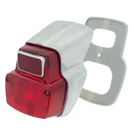 Fanale posteriore completo di gemma originale Siem con corpo in metallo e venduto senza guarnizione di base per Piaggio Vespa 125 primavera old model 1° serie, ricambio 246420010