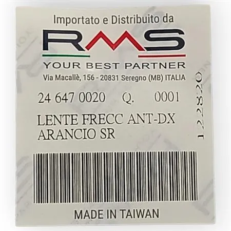 246470020 Gemma freccia anteriore destra arancione per Aprilia SR