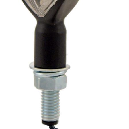 Frecce a led con corpo di colore nero e lente trasparente con omologazione complete di resistenza da 3 Watt e 27 Ohm (RMS), ricambio 246480275