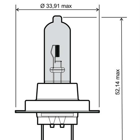 Lampadina RMS 12 Volt 55 Watt H7, effetto xenon, omologata, ricambio 246510110