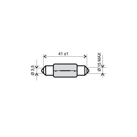 Lamp.6v-15w silu t15x42 s8.5, ricambio 246510126