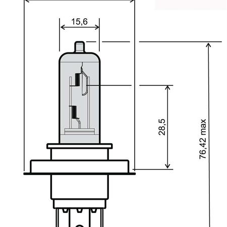 Lampadina RMS 12 Volt alogena, 35/35 Watt, HS1, ricambio 246510185