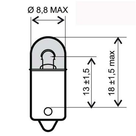 Lampadina RMS 12 Volt  4 Watt BA9S, a baionetta, ricambio 246510415