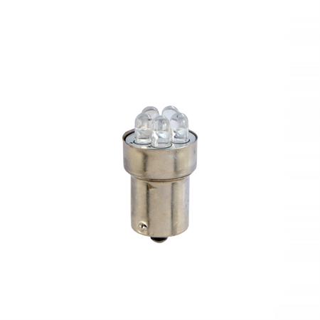 Lampadina RMS 12 Volt BA15S G18 (2 PZ.), con 5 led di colore blu, ricambio 246510500