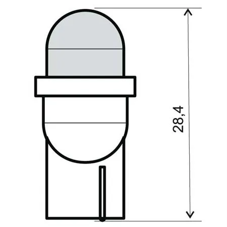 Lampadina RMS 12 Volt T10 W2.1x9.5D (2 PZ.), luce blu led, ricambio 246510560