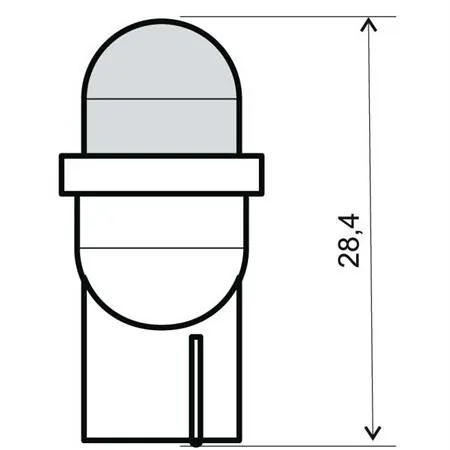 Lampadina RMS 12 Volt T10 W2.1x9.5D (2 pezzi), led arancione, ricambio 246510561