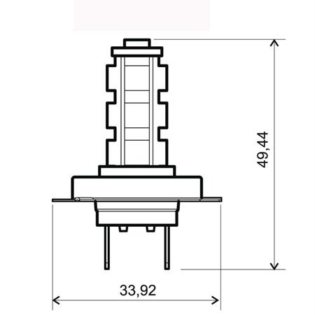 Lampadina RMS 12 Volt H7, 14 led, ricambio 246510615