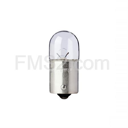 Lampadina bianca RMS palloncino a 6 volt e 5 watt modello BA15S con vetro trasparente, ricambio 246510646
